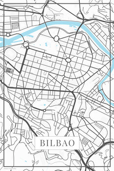 Плакат Bilbao white