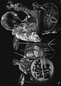 Плакат Black Keys - b/w drawing
