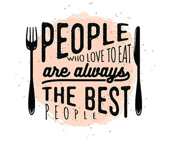 Плакат Food related typographic quote