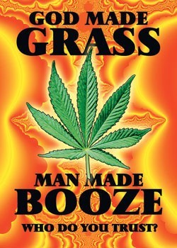 Плакат God made grass