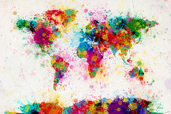 Плакат Michael Tompsett - World map