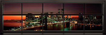Плакат New York - windows blinds
