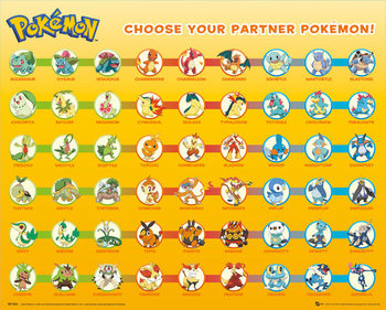 Плакат Pokemon - Partner Pokemon
