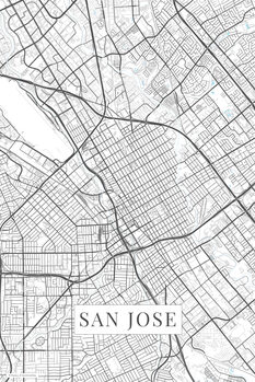 Плакат San Jose white