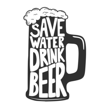 Плакат Save water drink beer. Beer mug