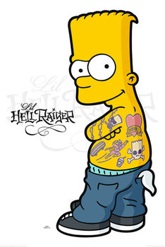 Плакат SIMPSONS - bart hellraiser