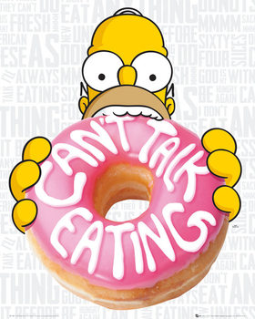 Плакат SIMPSONS - eating
