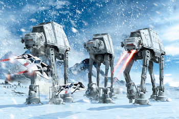 Плакат STAR WARS - hoth battle