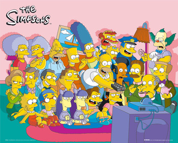 Плакат THE SIMPSONS - cast couch