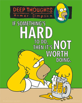Плакат THE SIMPSONS - deep thoughts