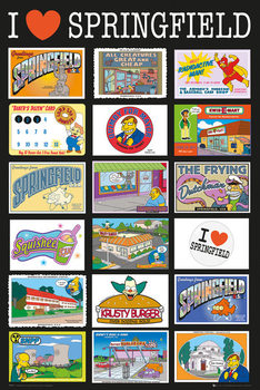 Плакат The Simpsons - Postcards