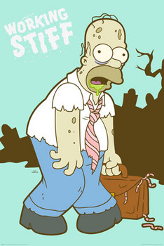 Плакат THE SIMPSONS - working stiff
