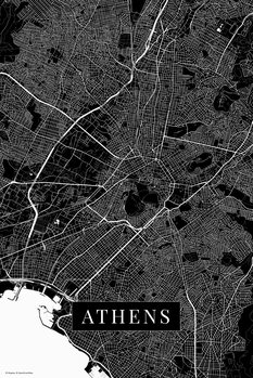 Картината върху платно Athens black