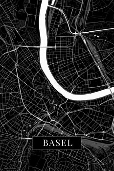Картината върху платно Basel black