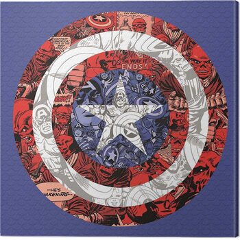Картината върху платно Captain America - Shield Collage