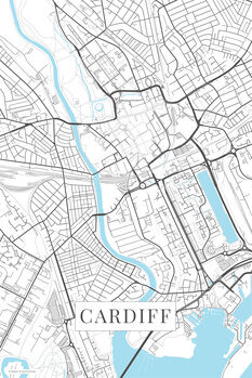 Картината върху платно Cardiff white