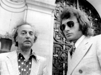 Картината върху платно Director Francois Reichenbach and Singer Johnny Hallyday in 1972