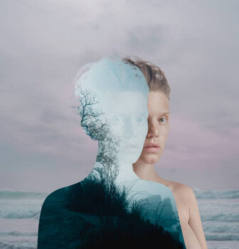 Картината върху платно double exposure portrait