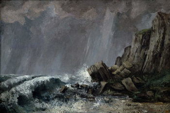 Картината върху платно Downpour at Etretat