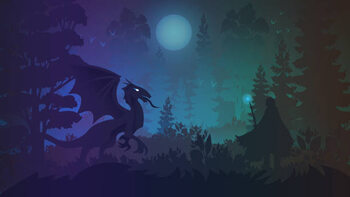 Картината върху платно Epic battle of the magician and