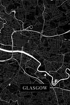 Картината върху платно Glasgow black