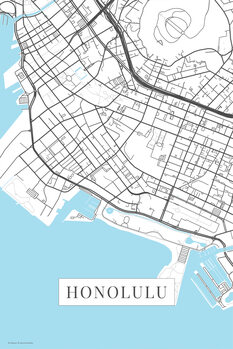 Картината върху платно Honolulu white