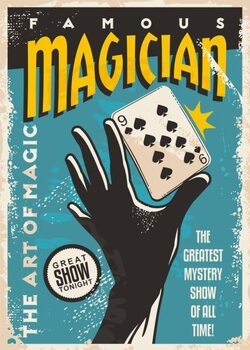 Картината върху платно Magician poster design