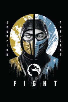 Картината върху платно Mortal Kombat - Scropion & Sub-Zero