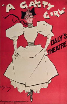 Картината върху платно Poster advertising 'A Gaiety Girl' at the Daly's Theatre, Great Britain, 1890s