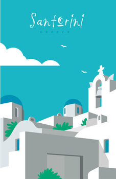 Картината върху платно Santorini Greece