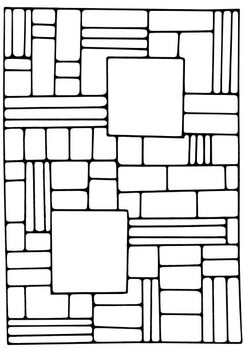 Картината върху платно Square and Rectangle Pattern
