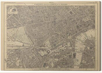 Картината върху платно Stanfords Library - Map of London