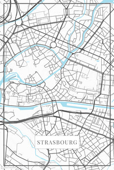 Картината върху платно Strasbourg white