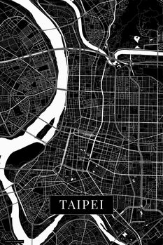 Картината върху платно Taipei black