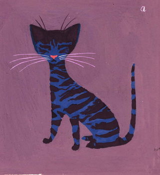 Картината върху платно The Blue Cat, 1970s