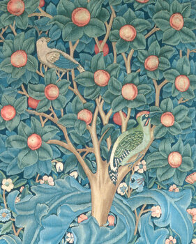 Картината върху платно The Woodpecker Tapestry, detail of the woodpeckers, 1885