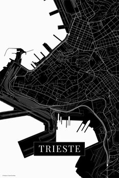 Картината върху платно Trieste black