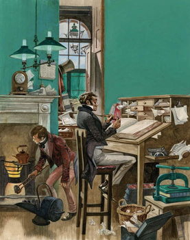 Картината върху платно Victorian office