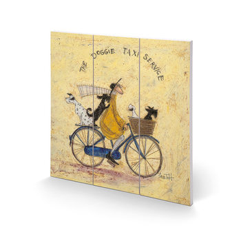 Sam Toft - The Doggie Taxi Service Принт по дереві