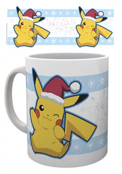 Skodelica Pokemon - Pikachu Santa