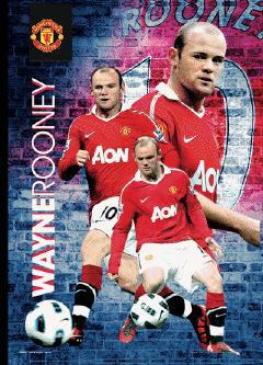 3D Αφίσα MANCHESTER UNITED - rooney 2010/2011