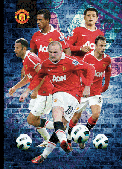 3D Αφίσα MANCHESTER UNITED - players 2010/2011
