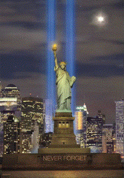 3D Αφίσα 9/11 Statue of liberty- socha svobody