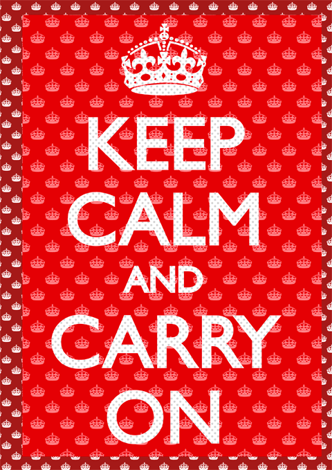 Framed 3D Poster Keep calm and carry on