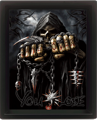 SPIRAL - game over 3D Uokviren plakat