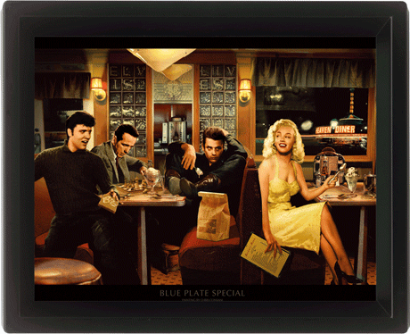 Framed 3D poster CHRIS CONSANI - blue plate special