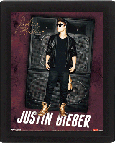 3D Poster JUSTIN BIEBER speakers