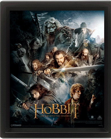 Πλαισιωμένη 3D αφίσα THE HOBBIT - dark montage