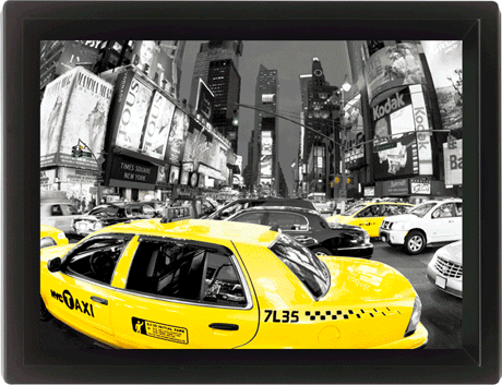 Πλαισιωμένη 3D αφίσα RUSH HOUR TIMES SQUARE