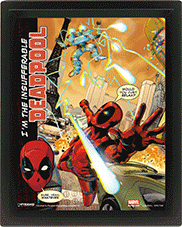 Πλαισιωμένη 3D αφίσα Deadpool - Attack